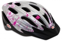 Велосипедный шлем Bell COGNITO FS Silver/pink flowers